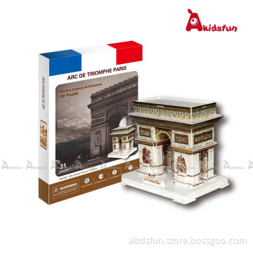 Arc De Triomphe Paris France -3D Famous Building Puzzle